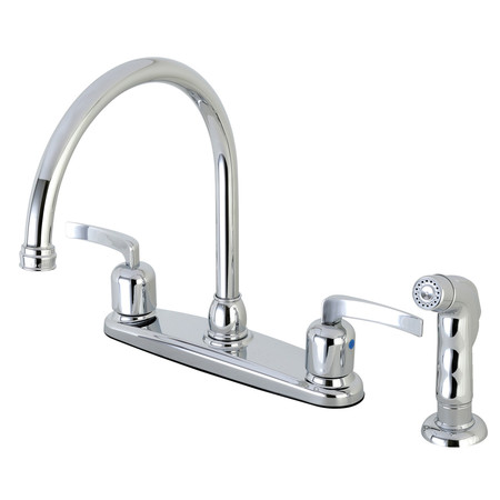 KINGSTON FB791EFLSP 8-Inch Centerset Kitchen Faucet with Sprayer FB791EFLSP